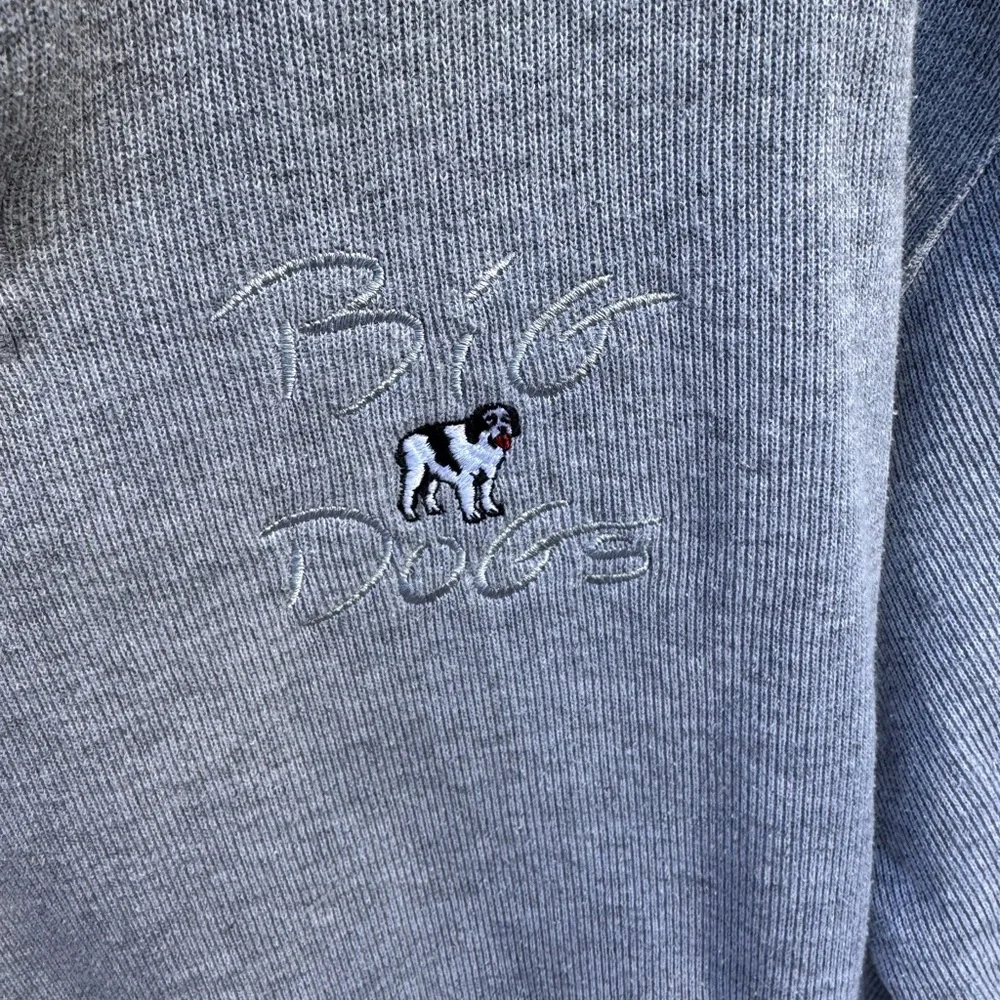 Men’s Big Dog Gray Half-Zip Long Sleeve Men's Sweater Size Medium